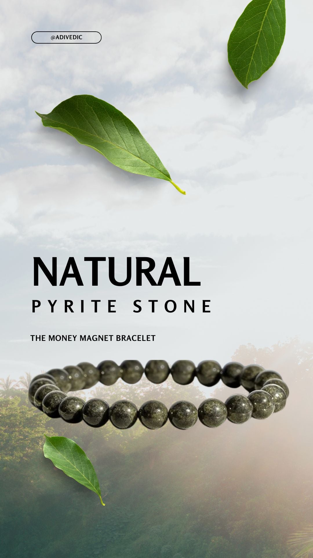 Natural Golden pyrite stone Bracelet